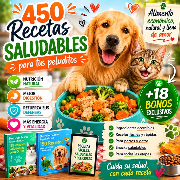 +450 Recetas para mascotas