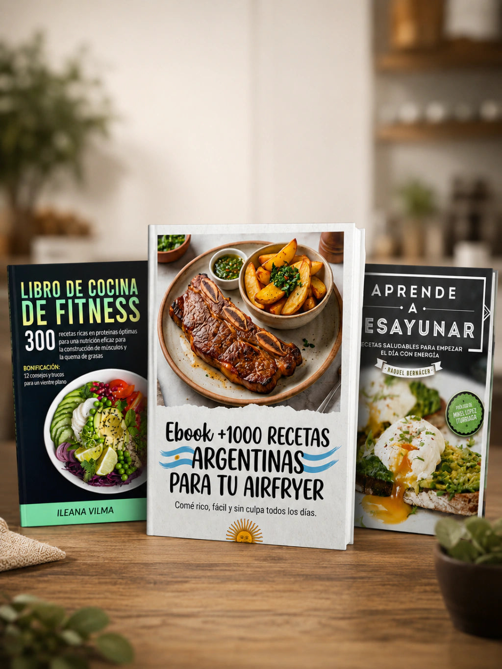 +1000 recetas en air fryer + 2 ebooks de bono